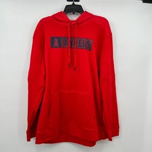 MLB Genuine Merchandise Men's Angels Hooded Sweatshirt in Red Size XL